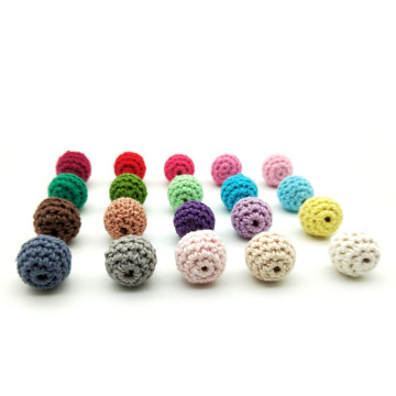 20mm Wooden Ball Jewelry Necklace Hook Flower Chain Accessory