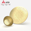 Ato Gold Glass Charger Plate Plate Glass Dinn