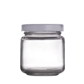 In Stock 100ml Clear Glass Jam Jars with Metal Lid