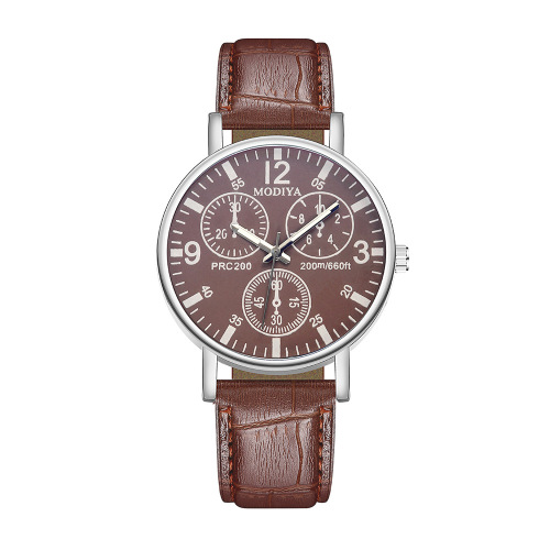 Relógios de quartzo de cinta de couro PU vintage de pulso masculino