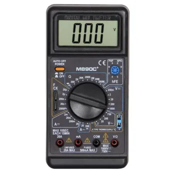 M890C+ Digital Multimeter with Buzzer, Temperature, and Auto Power Off