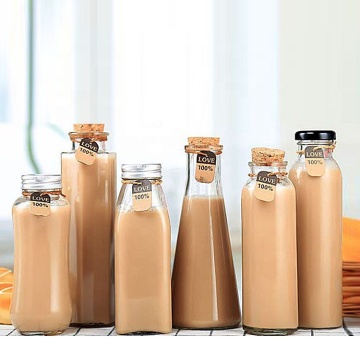Bottiglie di latte cilindro e contenitori di succo: da 250 ml a 500 ml di bottiglie di vetro per bevande