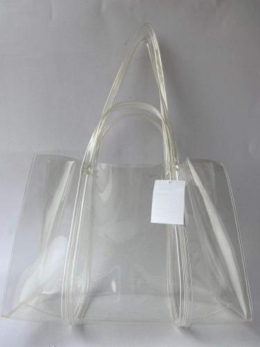 透明ビニール素材ショッピングバッグ
