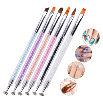 Ensemble de brosse de beauté à ongles de haute qualité populaire avec cinq combinaisons de couleurs pour un nettoyage efficace de poussière