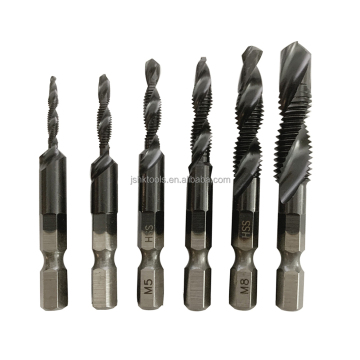 工場供給：M3、M4、M5、M6、M8、M10スレッドツールのヘックスシャンクメトリックサイズM35 HSSコバルトドリルビットとタップの包括的なセットM35 HSSコバルトドリルビットとタップ