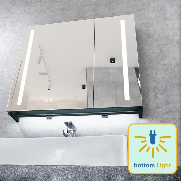 Banyo için Akıllı LED Alüminyum Ayna Dolabı