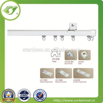 D0089 japanese aluminium ceiling double mount curtain track