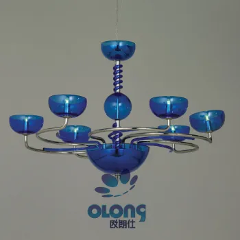 Home Hanging Pendant Lamp in Blue and Acrylic Shape, Various Designs are Available