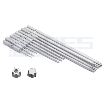 S2 Alloy Torx Bits 40-150mm 4/5/6mm Shank Precision Screwdriver Kit