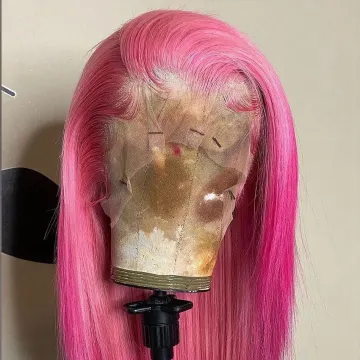 Wholesale Yeswigs Pink Red Grey 613 Highlight 1b Honey Brown Color Straight Human Hair Lace Front Short Bob Wigs For Black Women