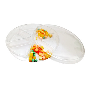 Transparent Black Nut Insert Trays with Clear Lid