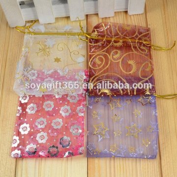 10x12cm Mixed Color Jewelry Packing Drawable Organza Bags Wedding Gift Pouches
