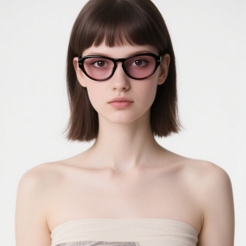 Oval Frame Acetate Sunglasses