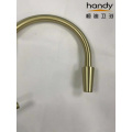 Single-handle brushed gold kitchen sink mixer faucet