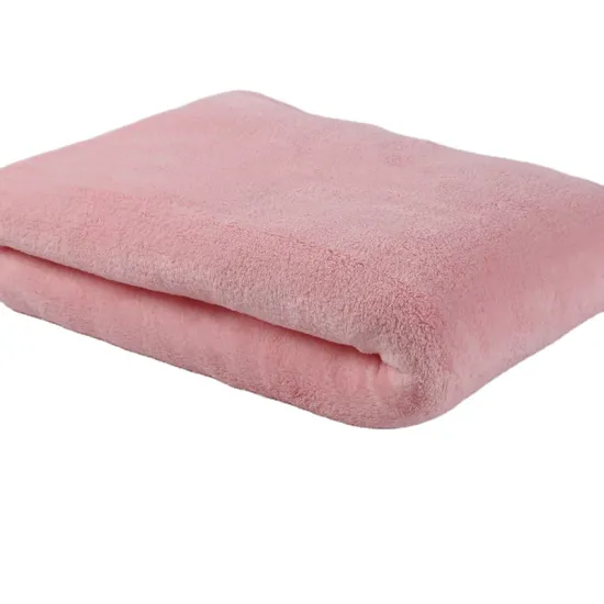 wholesale coral fleece knitted blanket super soft comfort custom pure color blankets pillows