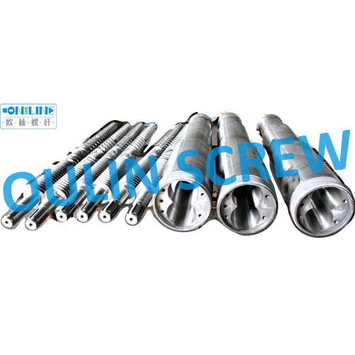 Jwell Liansu 65/132 Twin Conical Screw and Barrel for PVC Pipe, Sheet, Profile, Granulation, Foaming