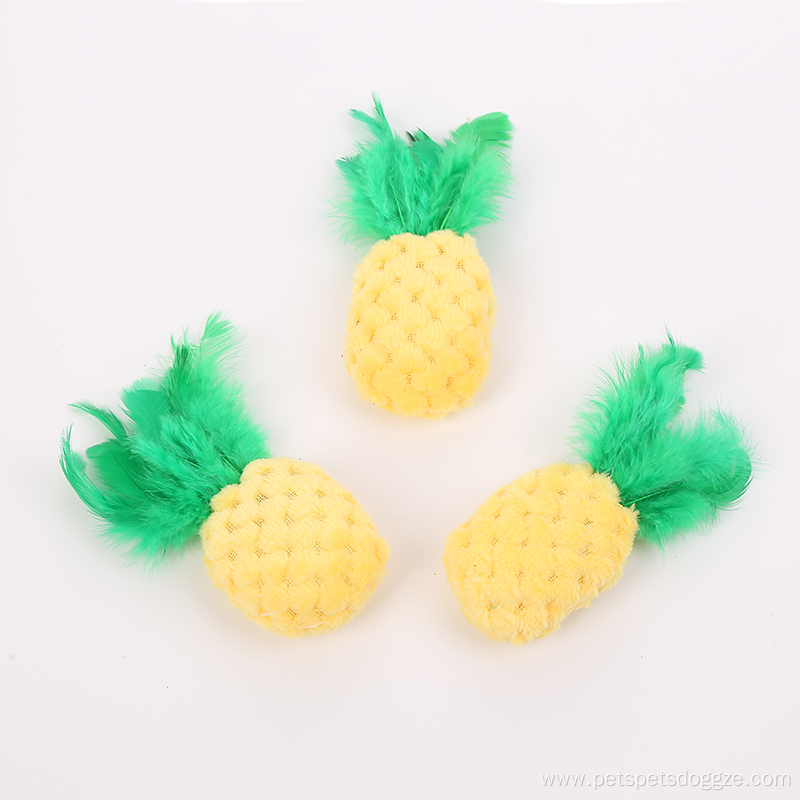 Pineapple Pet Throwing Toy Catnip Plush Cat Toy