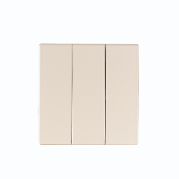 UK Standard 3-Gang 1-Way Electrical Wall Switch Socket
