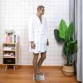 high quality White mens bathrobe dressing gown