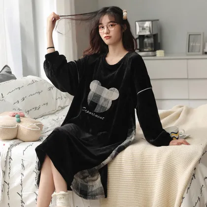 Women's skirt coral velvet thick