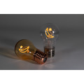 Moon and star LED filament rechargeable light bulb