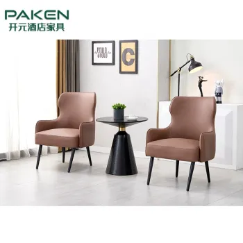 Modern Round Coffee Table with Metal Frame for Hotels and Restaurants