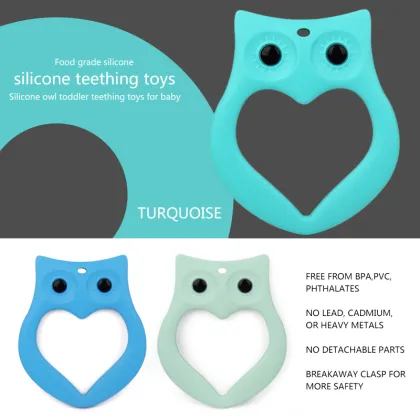 Wholesale food grade BPA Free silicone baby teethers toy