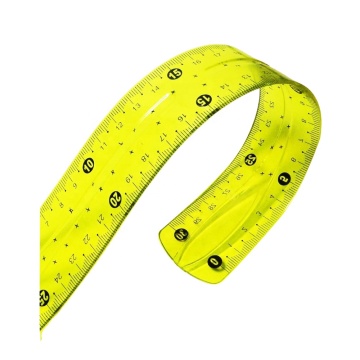 Soft Flexible Transparent PVC Ruler, 12 Inch, Ideal for Office and School