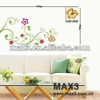 Fashion Vinyl Wall Stickers Clock Modern Design For Kids Bedroom