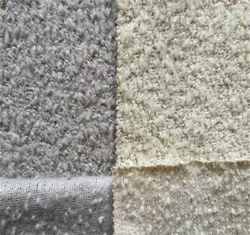 Boucle Wool Acrylic Polyester blend fabric