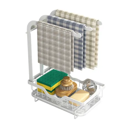 Drain Rack Storage Sink Organizer Rack Kitchen Soap Sponge Brush Holder Shelf Sink Storage Basket Home Accessories