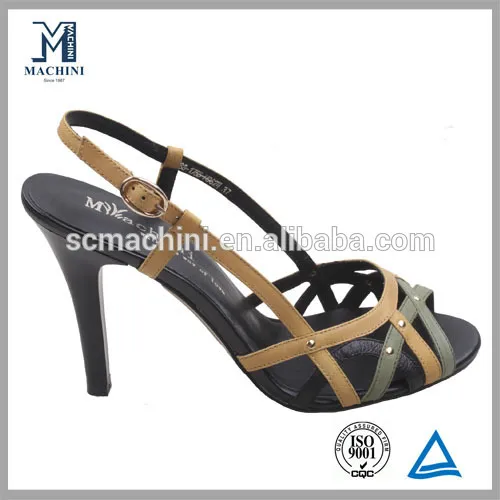 2015 Sexy peep toes pencil high heel italian leather shoes