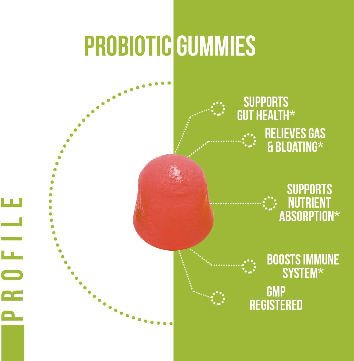 Private Label Vegan Probiotic Enzyme Gummies Digestive Prebiotic Gummies Body slim prebiotic Gummies