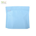 Fermeture à glissière à fond plat amidon paysage bioplastique ouverture sac de café usine Chine