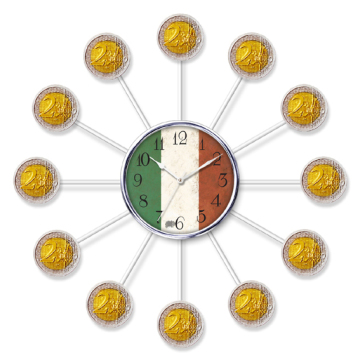 Italy coin wall clock