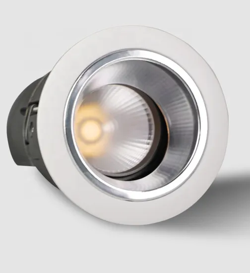 Aluminum High Purity 12W LED Daylight Adjustable Downlight COB Ceiling Spotlight