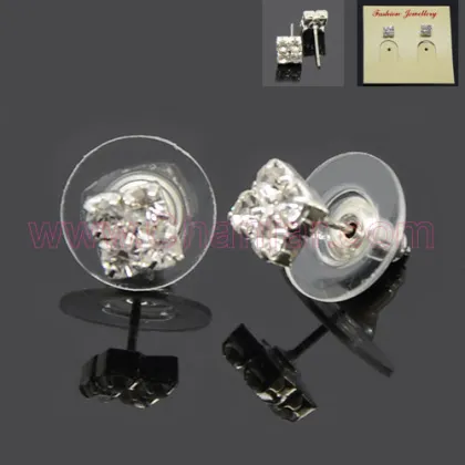 2014 fashion stud earrings with inlaying crystal stud earrings for wedding