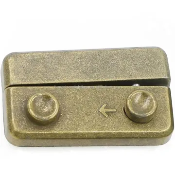 Antique Brass Alloy Plated Latch and Hasp Medium Wooden Jewelry Box Lock Clasp with Hook Bag Hardware