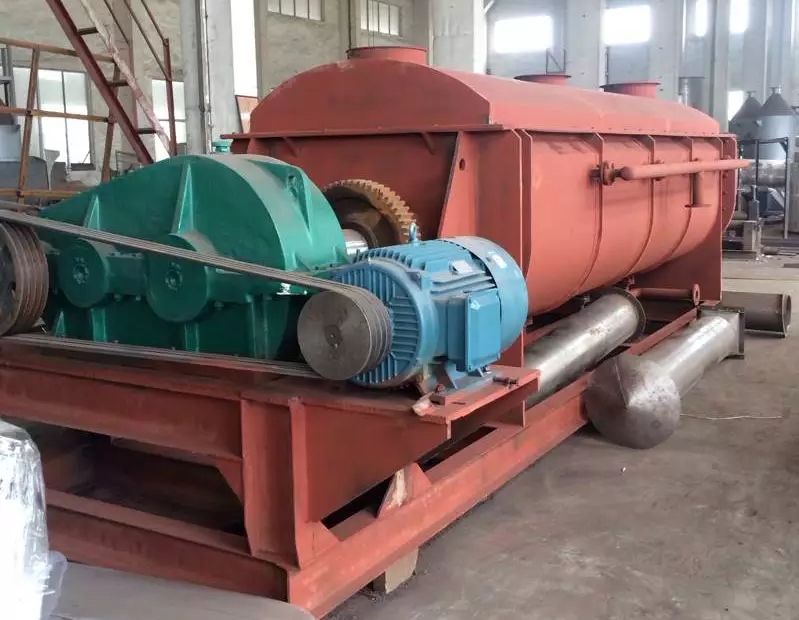 Stainless Steel Horizontal Sewage Sludge Hallow Paddle Drying Equipment