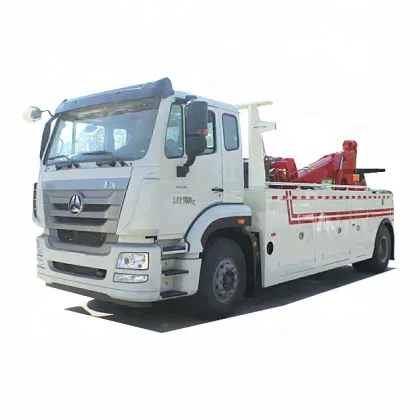 4x2 Sinotruk Haohan 0 degree flatbed wrecker towing truck and wrecker body for sale