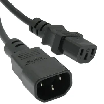 Black 6ft IEC 320 C14 to IEC 320 C13 10A 250V Power Cord Cable