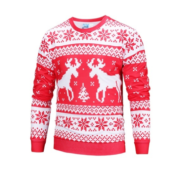 Warm Winter Christmas Sweater with Snowflakes and Trees - All Sizes Available