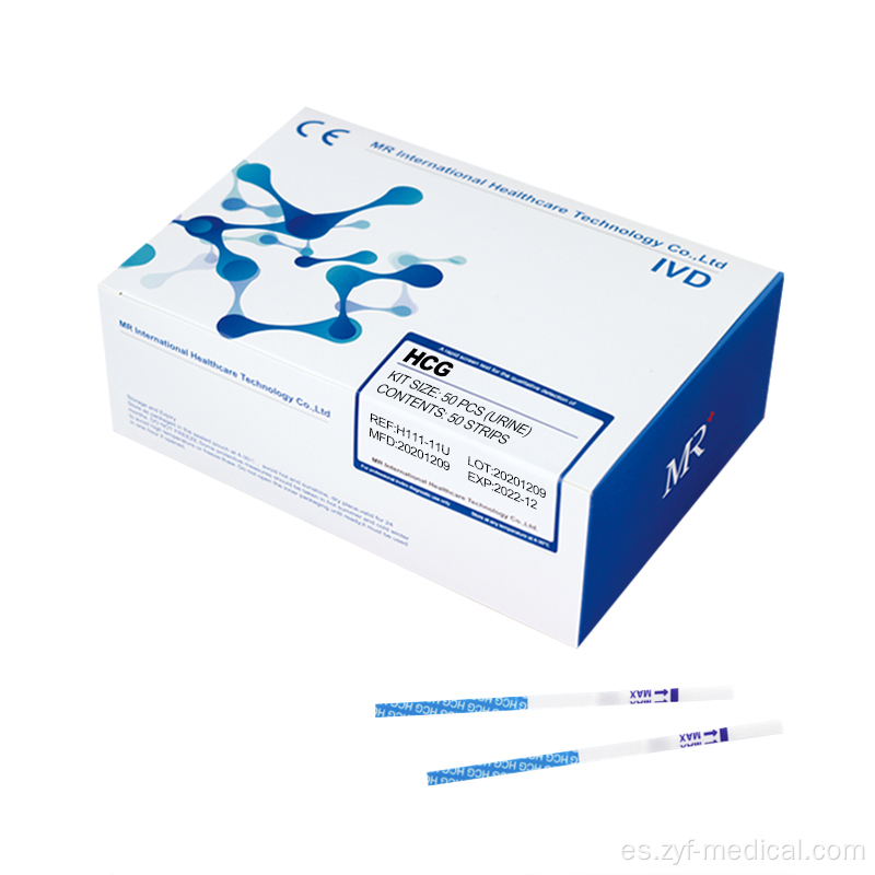 10MIU Prueba de embarazo Strips HCG