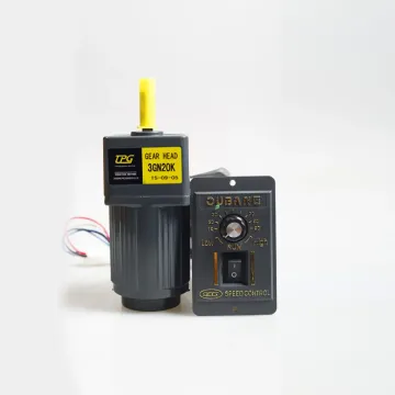 Adjustable Speed 220V AC Gear Motor with Speed Regulator: 6W, High Torque Asynchronous Single Phase Motor