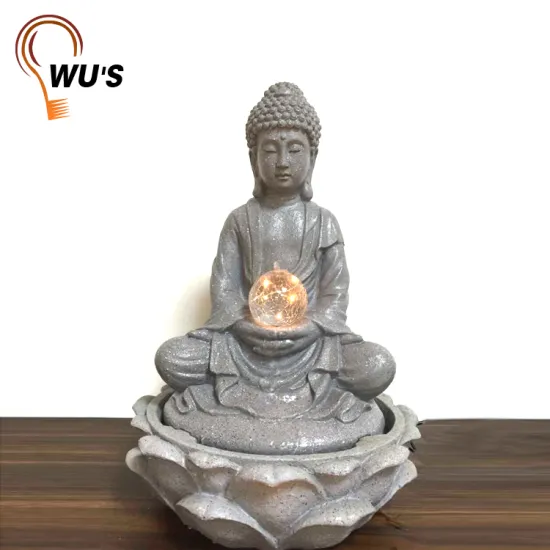 Creative resin portable wholesale indoor LED portable water fountain