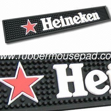 Waterproof Soft Pvc Bar Mat, Logo Printed Bar Runner For Advertising
