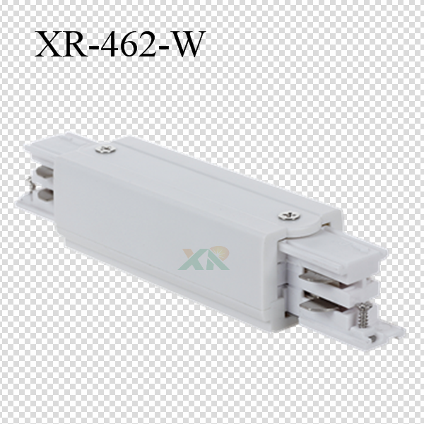 3 phase Track straight Connector in white