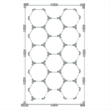 Honeycomb Hexagonal LED Lights for Car Shop and Garage - 2400*4800MM Ceiling Lights