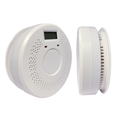 Detector de humo y monóxido de carbono alimentado por batería con pantalla digital Sensor de alarma doble de humo y CO Fácil de instalar