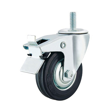 Industrial Rubber Brake Screw Casters